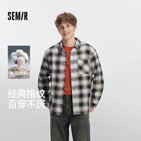 森马 长袖衬衫男 纯棉 衬衣休闲翻领上衣