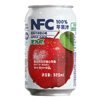 笑为鲜 100%NFC苹果汁 320ml*12罐 果汁饮料