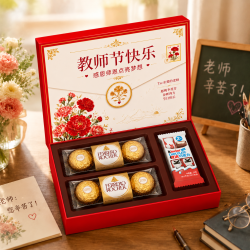 费列罗 巧克力礼盒装送老师谢师礼物  费列罗原装6粒+健达夹心巧克力2条装
