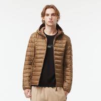 LACOSTE 法国鳄鱼男装秋季日常通勤时尚舒适百搭简约保暖连帽棉服外套