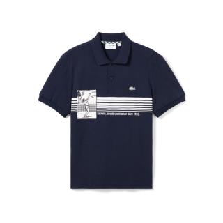 LACOSTE 法国鳄鱼男装春夏百搭印花纯棉短袖男T恤Polo衫男士商务通勤