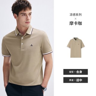 navigare 小帆船黑色短袖Polo衫