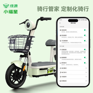 绿源 液冷电机 48V21Ah铅酸电池 清新绿 电动自行车