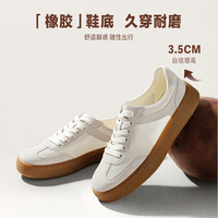 百丽 透气休闲板鞋26新款增高3.5cm德训鞋A2366