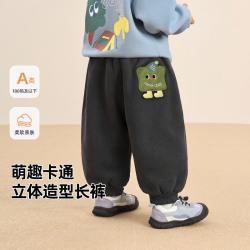 咔咔熊猫 儿童裤子男童运动裤秋季女童卫裤婴幼秋装宝宝跑步裤