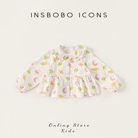 insbobo 女童衬衫2026秋季新款儿童衬衣宝宝娃娃衫上衣春秋童装潮