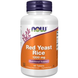 NOW Foods 红曲米胶囊 1200mg 营养支持 天然提取 成人保健 60片装 素食片剂