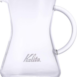 Kalita 耐热玻璃咖啡分享壶 手冲咖啡器具 450ml容量 1-2人份 微波炉洗碗机适用 锥形设计 轻量便携