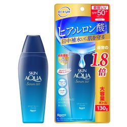 Skin Aqua 透明质酸精华 UV 大容量 130 克 SPF50+,PA+++ 防紫外线(不含乙醇,无香味,无色素,不含对羟基苯甲酸酯,敏感肌肤;化妆基底,化妆;3 种配方 类型 类型
