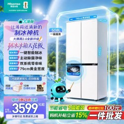 海信 508L电冰箱大薄荷2.0双系统超薄零嵌 自动制冰主动净味 BCD-508E5SCZSD