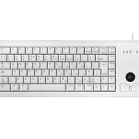 Cherry 樱桃 小巧型键盘 G84-4400，国际布局，QWERTY 键盘，有线键盘，机械键盘，ML 机械，集成光学轨迹球加 2 个鼠标按钮，浅灰色