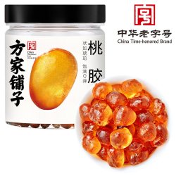 方家铺子 桃胶200g瓶搭拉丝雪燕皂角米桃胶羹食用无杂质中华