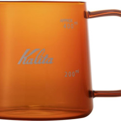 Kalita Jug 400 琥珀色易清洗咖啡服务器耐热玻璃,适合 1-2 人使用,400 毫升,适用于微波炉,洗碗机,古董 31293