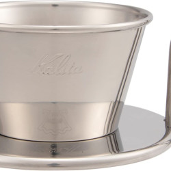 Kalita 不锈钢咖啡滴滤器 波浪系列手工制作 日本燕工匠 1-2人用 300ml容量 三孔设计