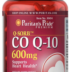 Puritan's Pride 普丽普莱 辅酶Q10营养补充剂 有益心脏健康 60粒软胶囊装 无味 不含麸质 1件装 适合成人