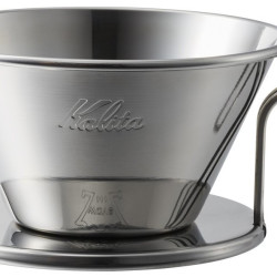 Kalita 咖啡滴滤器 不锈钢锥形手冲 2-4人用 三孔波浪设计 日本燕三条工艺