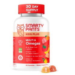 SmartyPants �童复合维生素软糖 Omega3 DHA 维生素D3 B12锌 60粒