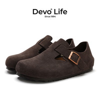 Devo Life 软木牛皮绒面复古勃肯鞋66008（六色可选）
