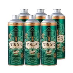 雪花 全麦5号 12.5度 高端马口铁啤酒 1L*6罐 赠折叠椅1把