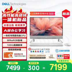 戴尔 新款 高端一体机台式电脑(13代i5 16G 512G)美学白 23.8护眼大屏 商用办公影音 学习机