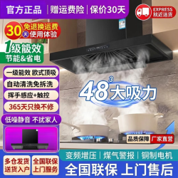 Master Kitchen 美的欧式抽油烟机体感大彩屏开关-变频下潜近吸 挥手控制 自动清洗上门安装
