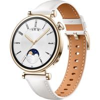 华为 WATCH GT4 蓝牙版 凝霜白 41mm+新年红硅胶表带 智能手表