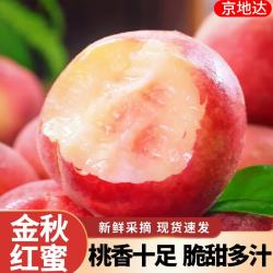 京地达 水蜜桃江苏桃子应季水果净重4斤单果200g+新鲜白桃源头直发