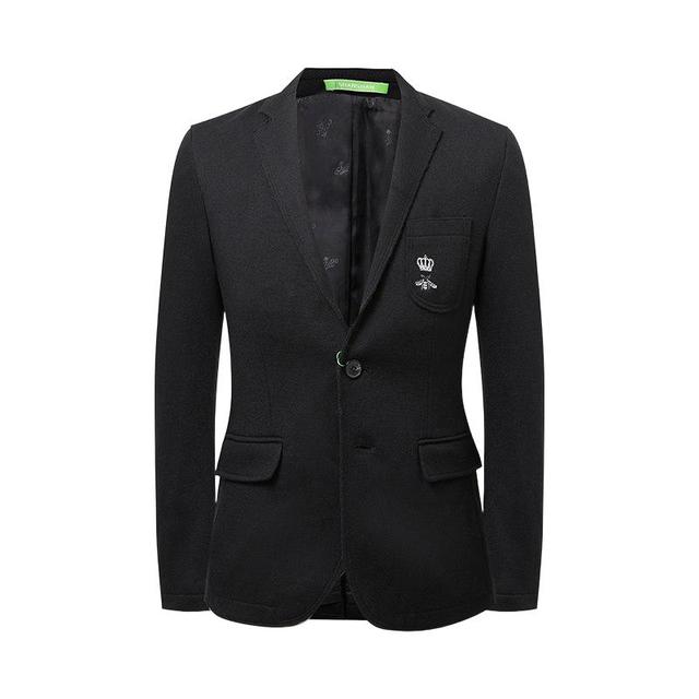 杉杉 含羊毛刺绣修身西服