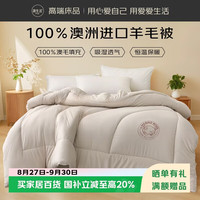 源生活羊毛被 100%澳洲进口羊毛 四季被子被芯 6斤 150*200cm
