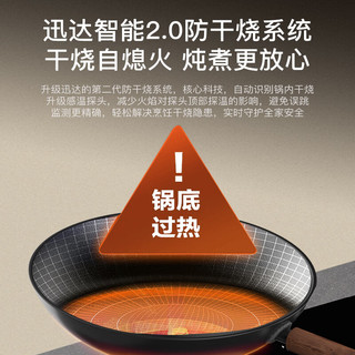 迅达 JZT-2-D3 5.2KW双旋火防干烧 天然气 燃气灶