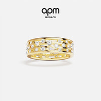 APM Monaco Jaune Graphique 镂空设计 戒指