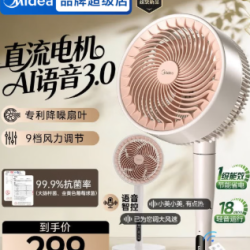 美的 FGD24UZR 直流变频净化滤尘 APP操控 台地两用循环扇