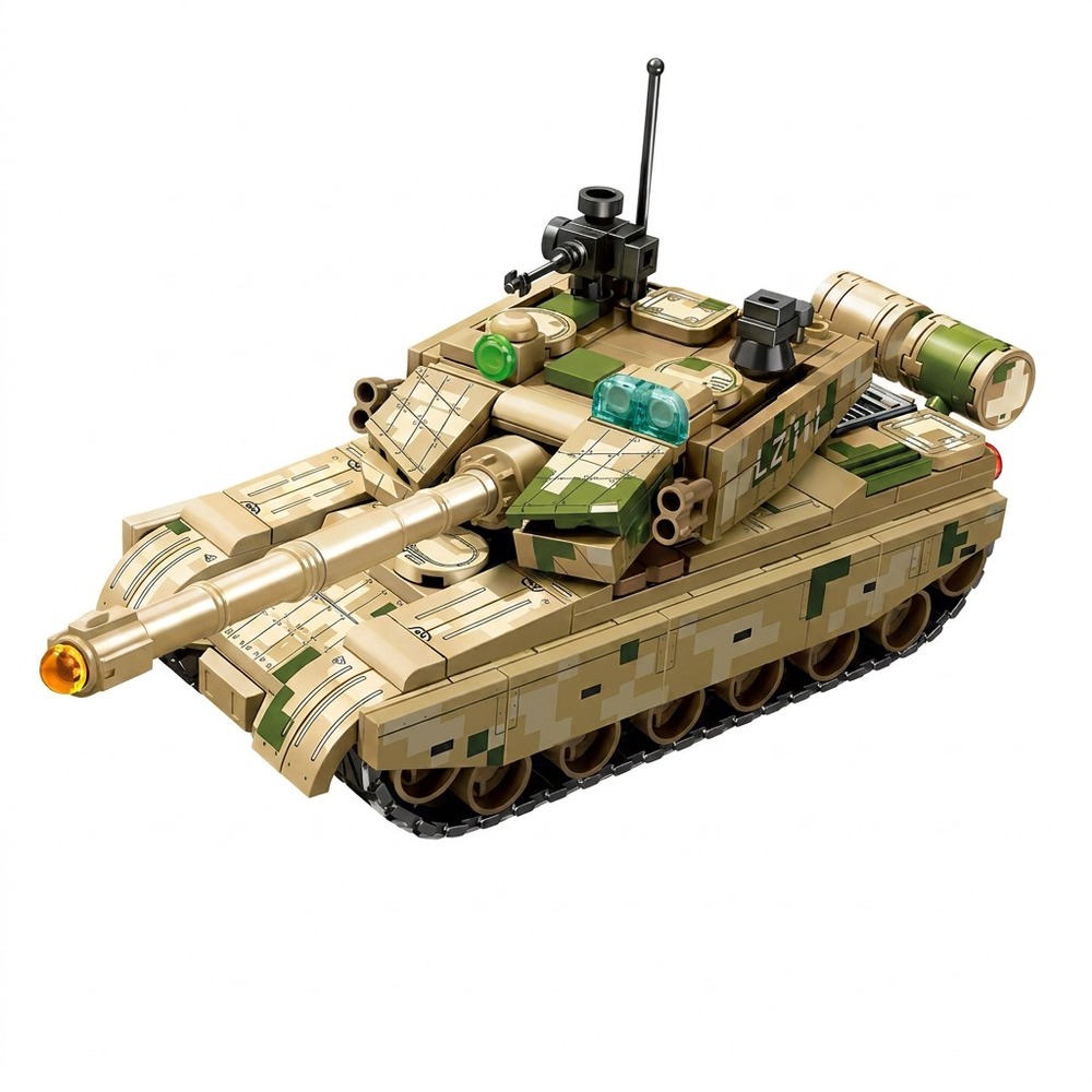 SEMBO BLOCK 森宝积木 强国雄风系列 203287 ZTZ-99B主战坦克 1:51