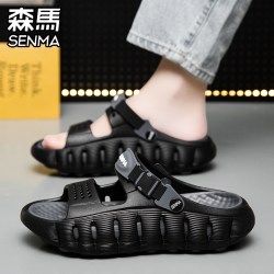 森馬 森马男士拖鞋夏季户外沙滩凉拖青少年防滑防臭软底运动两穿洞洞鞋