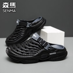 森馬 森马洞洞鞋男夏季外穿防滑防臭厚底踩屎感两用男士开车户外沙滩鞋