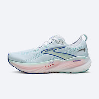 BROOKS Glycerin甘油22 跑鞋女缓震公路健身房运动跑步鞋 女款支撑 白色/帽贝蓝/鲜蓝色 37.5