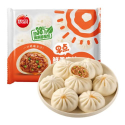 思念 早点鲜美肉馅老面小笼包400g 赠黑芝麻汤圆