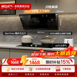名气 老板出品侧吸式26立方米爆炒大吸力家用抽吸油烟机A318+A6675B