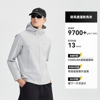 探路者 男式CORDURA耐磨软壳衣 黑色 L