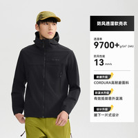 探路者 男式CORDURA耐磨软壳衣 黑色 L