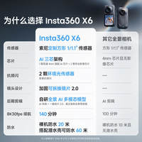 影石 X6全景运动相机防水防抖AI剪辑