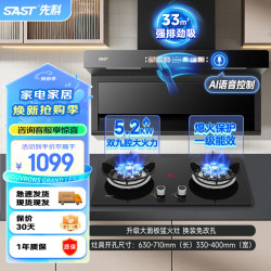 先科 油烟机变频一级能效家用33m³大吸力