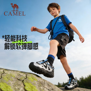 PLUS会员：骆驼 儿童登山鞋徒步鞋耐磨防滑户外休闲鞋春夏网面透气中大童童鞋