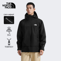 北面 男Cascade硬壳冲锋衣外套户外防水 8BWF JK3/黑色 3XL 190