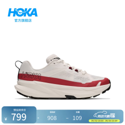 HOKA 男女款夏季托伦特 5越野训练鞋TORRENT 5透气耐磨轻便新款 雅石白/焦红色-女款 38.5
