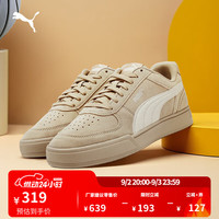 PUMA 经典透气休闲小白鞋男女款秋季运动板鞋CAVEN 391939 燕麦色-米白色-02 44