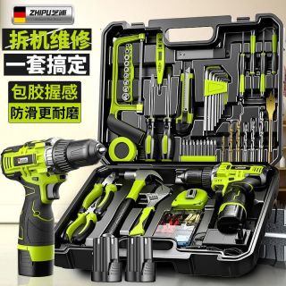 百亿补贴：zhipu 德国 电钻充电锂电钻家用手电钻工具箱套装五金工具套装多功能