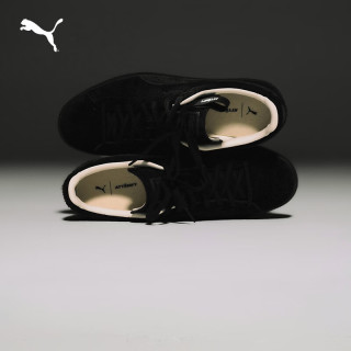 PUMA 官方 新款男女同款ATTEMPT联名长磨毛皮革休闲鞋板鞋SUEDE 409025 黑色-草灰-01 43