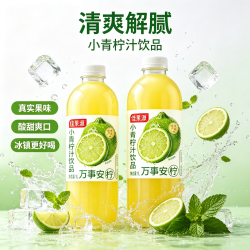 佳果源 小青柠汁饮品1L×2瓶装 添加NFC小青柠汁