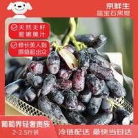 京鲜生 云南蓝宝石葡萄 金手指无籽黑提 尝鲜装2-2.5斤 易掉粒 生鲜水果